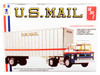 Skill 3 Model Kit Ford C900 Truck Tractor with Trailer U.S. Mail 1/25 Scale Model AMT AMT1326