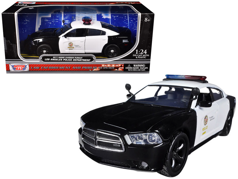 2011 Dodge Charger Pursuit LAPD Los Angeles Police Department Car 1/24 Diecast Car Model Motormax 76947