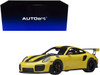 Porsche 911 991.2 GT2 RS Weissach Package Racing Yellow Carbon Stripes 1/18 Model Car Autoart 78172