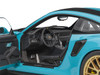 Porsche 911 991.2 GT2 RS Weissach Package Miami Blue Carbon Stripes 1/18 Model Car Autoart 78175