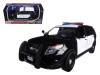 2015 Ford Interceptor Unmarked Police Car Black/White 1/24 Diecast Model Car Motormax 76958 