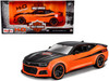 2017 Chevrolet Camaro ZL1 Orange Black Harley Davidson H-D Custom Series 1/24 Diecast Car Model Maisto 32271