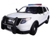 2015 Ford Interceptor Unmarked Police Car with Light Bar White 1/24 Diecast Model Car Motormax 76959