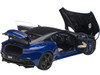 Aston Martin DBS Superleggera RHD Right Hand Drive Zaffre Blue Metallic Carbon Top Carbon Accents 1/18 Model Car Autoart 70294