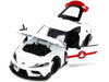 2020 Toyota Supra White Rick Hunter Diecast Figurine Robotech Hollywood Rides Series 1/24 Diecast Model Car Jada 33685
