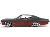 1967 Chevrolet Impala SS Gray Burgundy with Burgundy Interior Bigtime Muscle Series 1/24 Diecast Model Car Jada 33864
