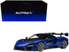 McLaren Senna Trophy Kyanos Blue Black Carbon Accents 1/18 Model Car Autoart 76079