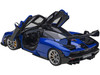 McLaren Senna Trophy Kyanos Blue Black Carbon Accents 1/18 Model Car Autoart 76079