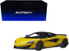 McLaren 600LT Sicilian Yellow and Carbon 1/18 Model Car Autoart 76082