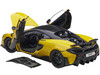 McLaren 600LT Sicilian Yellow and Carbon 1/18 Model Car Autoart 76082