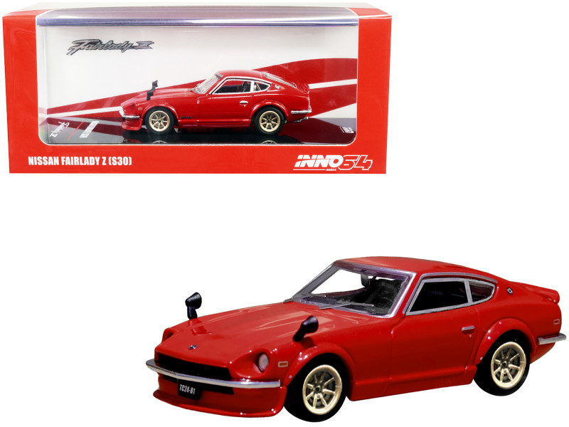 Nissan Fairlady Z S30 RHD Right Hand Drive Red 1/64 Diecast Model Car Inno Models IN64-240Z-RED