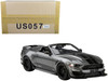 2021 Shelby Super Snake Speedster Convertible Carbonized Gray Metallic Black Stripes 1/18 Model Car GT Spirit for ACME US057