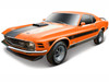 1970 Ford Mustang Mach 1 428 Twister Special Orange with Black Stripes Special Edition 1/18 Diecast Model Car Maisto 31453or