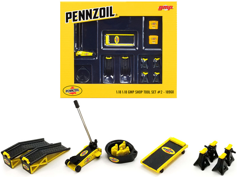 Shop Tool Set of 6 pieces Pennzoil 1/18 Diecast Replica GMP 18968