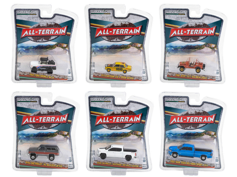 All Terrain Series 13 Set of 6 pieces 1/64 Diecast Model Cars Greenlight 35230SET