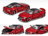 Lexus LC500 LB Works RHD Right Hand Drive Red Metallic with Carbon Top and Graphics Limited Edition 1200 pieces 1/64 Diecast Model Car Era Car LS21LC2201