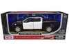 2019 Ford F-150 Lariat Crew Cab Pickup Truck Unmarked Plain Black White Law Enforcement and Public Service Series 1/24 Diecast Model Car Motormax 76981bw