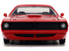 1973 Plymouth Barracuda Red with Black Stripes Bigtime Muscle Series 1/24 Diecast Model Car Jada 34037