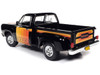 1980 Dodge D150 Pick-M-Up Utiline Pickup Truck Black with Stripes 1/18 Diecast Model Car Auto World AW291