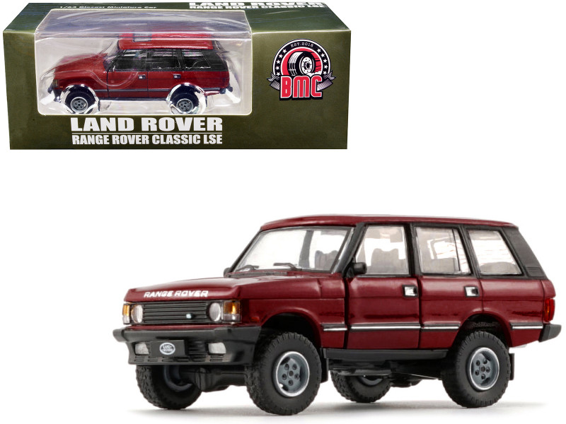 Land Rover Range Rover Classic LSE RHD Right Hand Drive Red with Sunroof Extra Wheels 1/64 Diecast Model Car BM Creations 64B0180