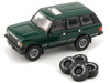 Land Rover Range Rover Classic LSE RHD Right Hand Drive Green with Sunroof with Extra Wheels 1/64 Diecast Model Car BM Creations 64B0182
