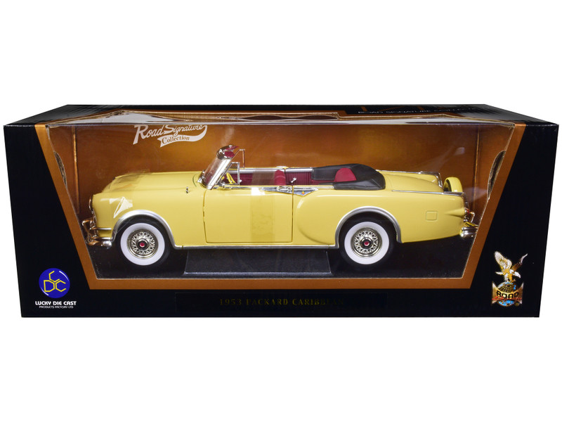 1953 Packard Caribbean Yellow 1/18 Diecast Model Car Road Signature 92798