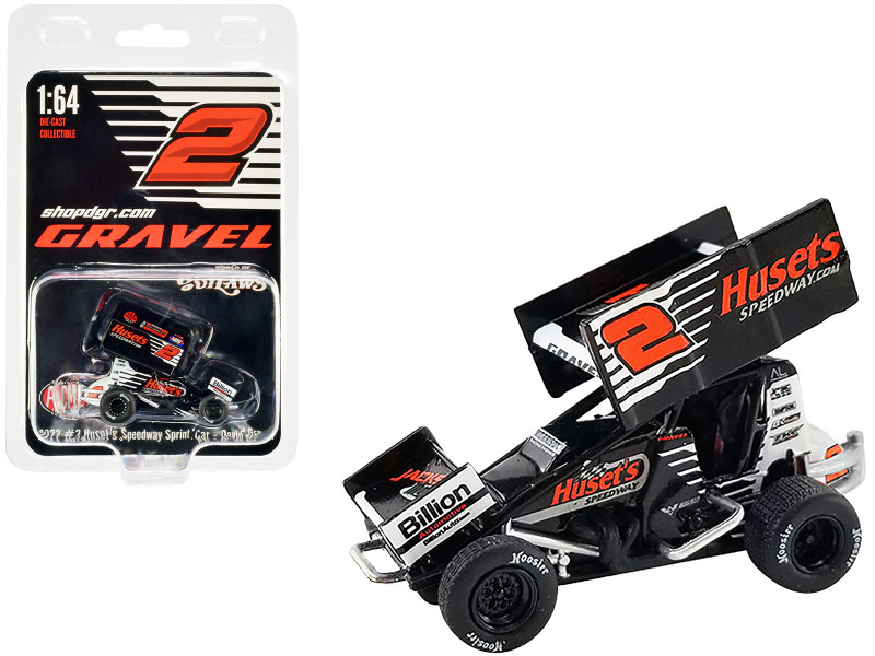 Winged Sprint Car #2 David Gravel Huset's Speedway Big Game Motorsports World of Outlaws 2022 1/64 Diecast Model Car ACME A6422002