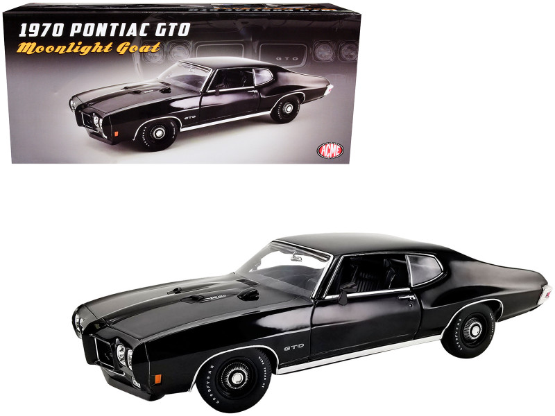 1970 Pontiac GTO Judge Moonlight Goat Black Limited Edition 564 pieces Worldwide 1/18 Diecast Model Car ACME A1801218