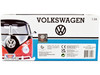 1966 Volkswagen Beetle Black Wood Panels Two Surfboards Roof Rack 1/24 Diecast Model Car Motormax 79591