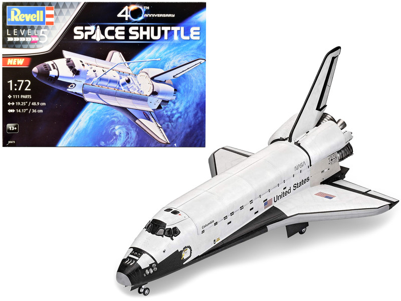 Level 5 Model Kit NASA Space Shuttle 40th Anniversary 1/72 Scale Model Revell 05673
