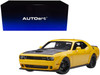 Dodge Challenger SRT Hellcat Widebody Yellow Jacket Satin Black Hood 1/18 Model Car Autoart 71737