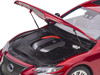 Lexus LS500h Morello Red Metallic Chrome Wheels 1/18 Model Car Autoart 78869
