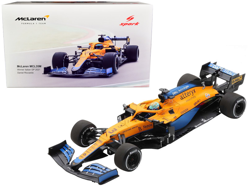 McLaren MCL35M #3 Daniel Ricciardo Winner Formula One F1 Italian GP 2021 Pit Board 1/18 Model Car Spark 18S602
