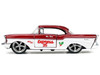1941 Ford Pickup Truck Red White Santa's Workshop 1957 Chevrolet Bel Air Red Metallic White Express 25 Mr. and Mrs. Santa Claus Diecast Figures Holiday Rides Series 1/32 Diecast Model Cars Jada 34441