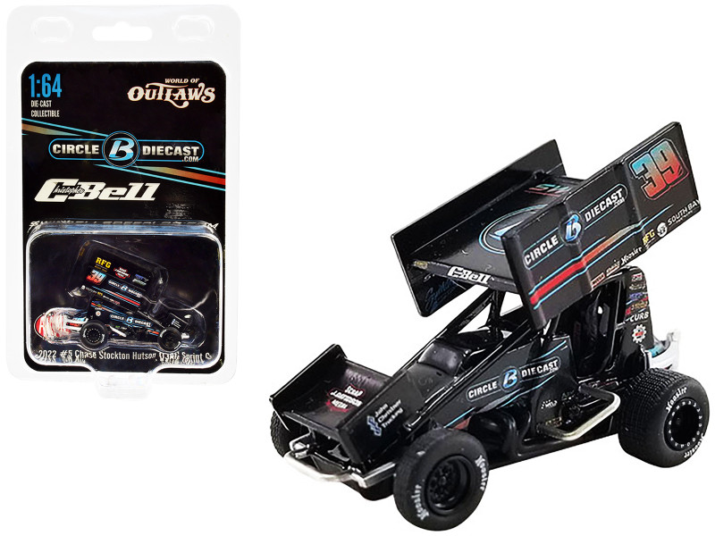 Winged Sprint Car #39 Christopher Bell Circle B Diecast Swindell Speedlab World of Outlaws 2022 1/64 Diecast Model Car ACME A6422013