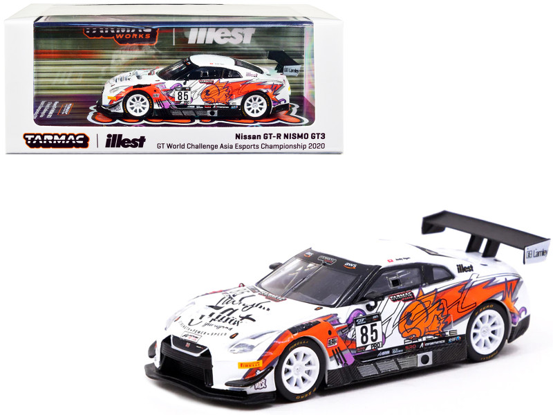 Nissan GT-R Nismo GT3 #85 Andy Ngan Illest GT World Challenge Asia Esports Championship 2020 Hobby64 Series 1/64 Diecast Model Car Tarmac Works T64-035-ILLEST