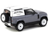 Land Rover Defender 90 Matt Blue Gray Metallic White Top Wilks Bros Global64 Series 1/64 Diecast Model Car Tarmac Works T64G-019-BL