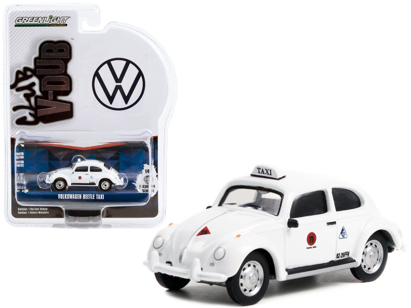 Volkswagen Beetle #75 White Taxi Taxco Mexico Club Vee-Dub Series 14 1/64 Diecast Model Car Greenlight 36050F