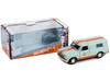 1968 Chevrolet C-10 Pickup Truck Light Blue Orange Stripes Camper Shell Gulf Oil Running on Empty Series 5 1/24 Diecast Model Car Greenlight 85062