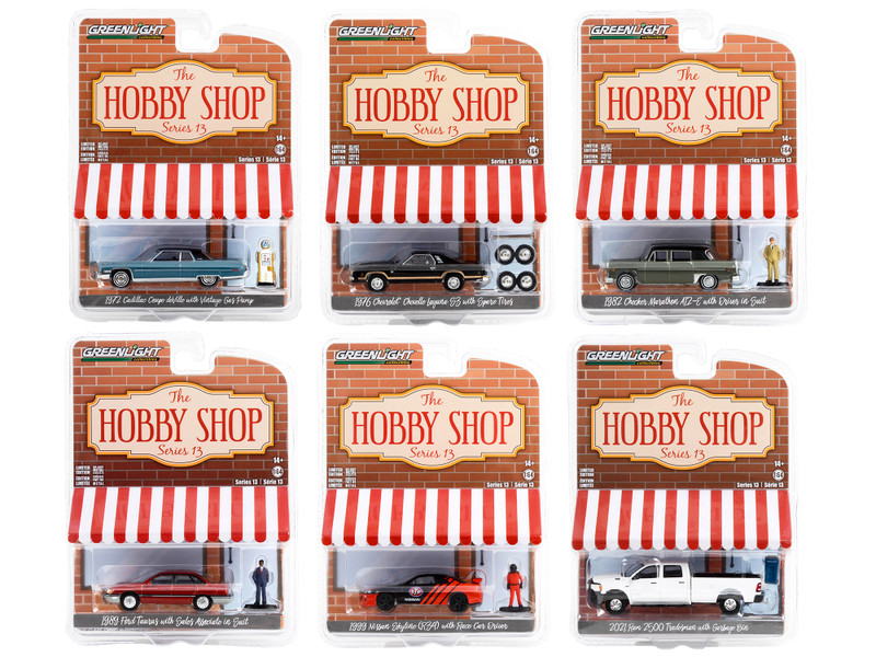 The Hobby Shop Set 6 pieces Series 13 1/64 Diecast Model Cars Greenlight 97130