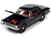 1962 Plymouth Savoy Max Wedge Silhouette Black Red Interior Classic Gold Collection Series Limited Edition to 11880 pieces Worldwide 1/64 Diecast Model Car Johnny Lightning JLCG029-JLSP248A