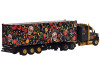 Western Star 49X 40 Ft Container Dia de los Muertos Day of the Dead Black Graphics 1/64 Diecast Model True Scale Miniatures MGT00400L