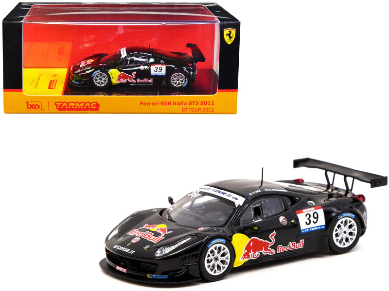 Ferrari 458 Italia GT3 #39 Sebastien Loeb Bruno Hernandez Red Bull GT Tour 2011 Hobby64 Series 1/64 Diecast Model Car Tarmac Works T64-073-11GTT39