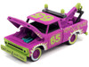 1965 Chevrolet Tow Truck #65 Random Acts Violets Purple Graphics Demolition Derby Street Freaks Series Limited Edition 15196 pieces Worldwide 1/64 Diecast Model Car Johnny Lightning JLSF022-JLSP209B