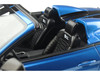 2022 Shelby Super Snake Speedster Convertible Blue Metallic Black Stripes 1/18 Model Car GT Spirit GT398