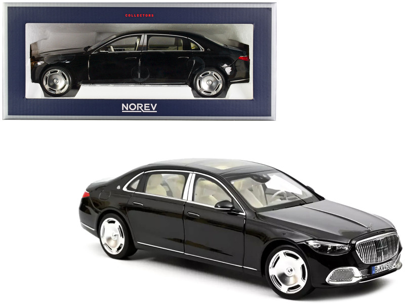 2021 Mercedes-Maybach S-Class Black 1/18 Diecast Model Car Norev 183429