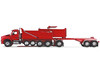 Kenworth T880 Quad-Axle Dump Truck Rogue Transfer Tandem-Axle Dump Trailer Viper Red 1/64 Diecast Model DCP/First Gear 60-1278