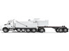 Kenworth T880 Quad-Axle Dump Truck Rogue Transfer Tandem-Axle Dump Trailer Viper White 1/64 Diecast Model DCP/First Gear 60-1279