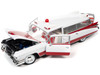 1959 Cadillac Eldorado Ambulance Red White 1/18 Diecast Model Auto World AW302