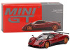 Pagani Zonda F Rosso Dubai Red Metallic Black Top Limited Edition 3000 pieces Worldwide 1/64 Diecast Model Car True Scale Miniatures MGT00382
